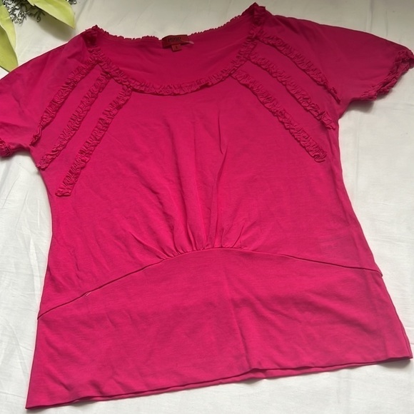 ⭐️hugo Boss Ruffle Detail Top⭐️ - Picture 4 of 7